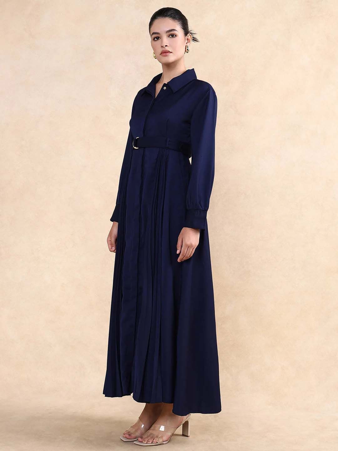 RAREISM Women Shirt Collar Maxi Dress