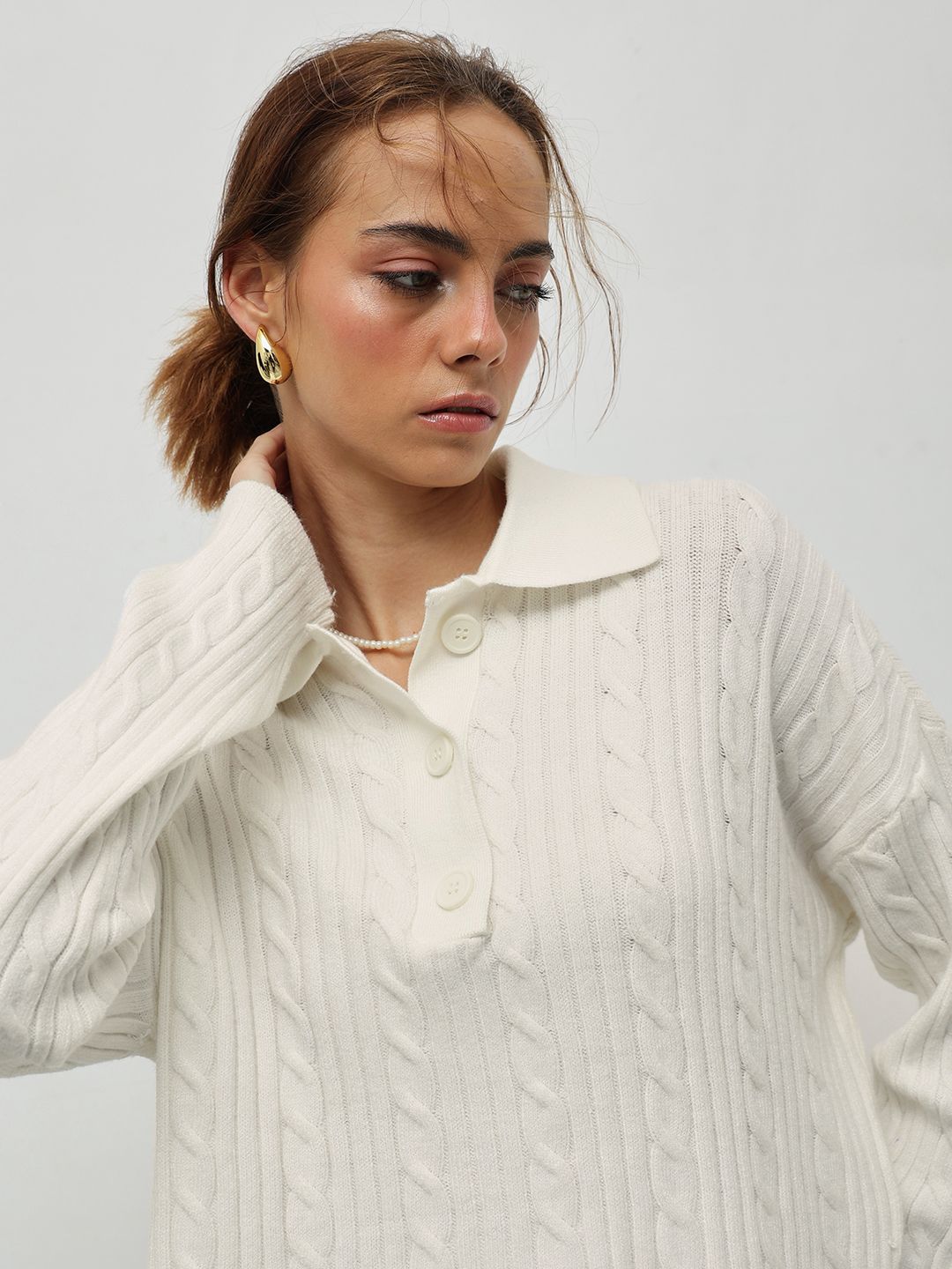 STREET 9 Women Cable Knit Pullover