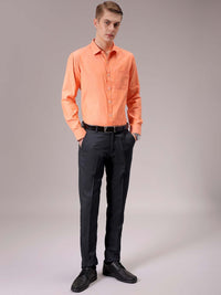 The Indian Garage Co. X Luxe Men Spread Collar Solid Slim Fit Formal Shirt