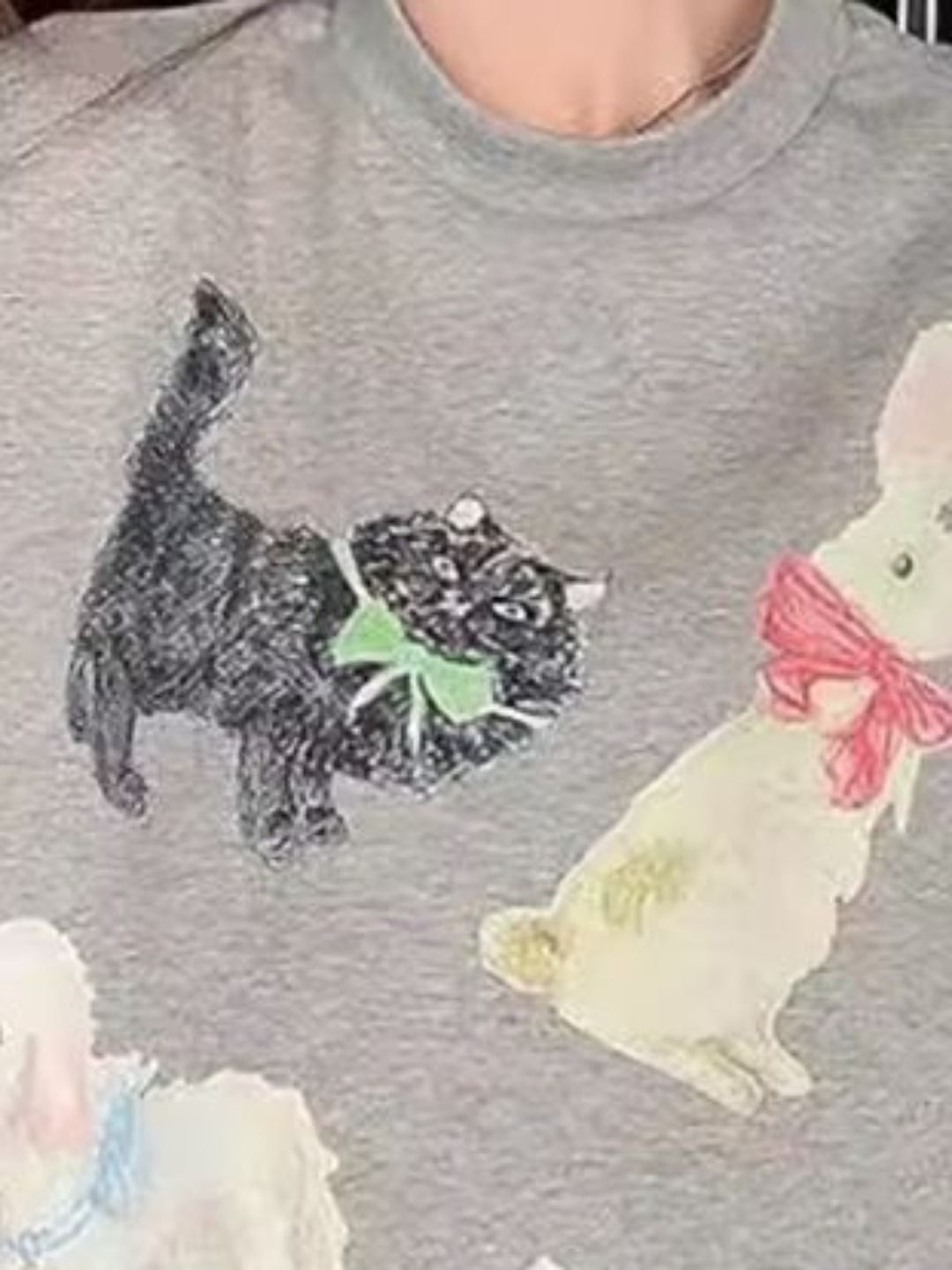 DressBerry Animal Printed Round Neck Cotton T-shirt