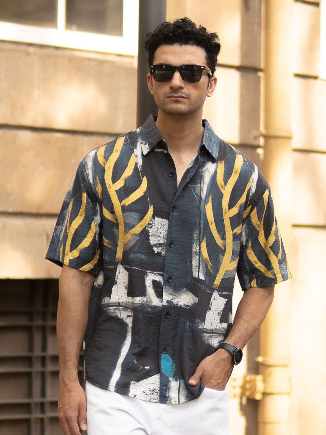 Powerlook Men Abstract Printed Casual Shirt