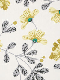Aura White & Grey Floral 300 TC Set Cadar Double King-2.5 m X 2.25 m