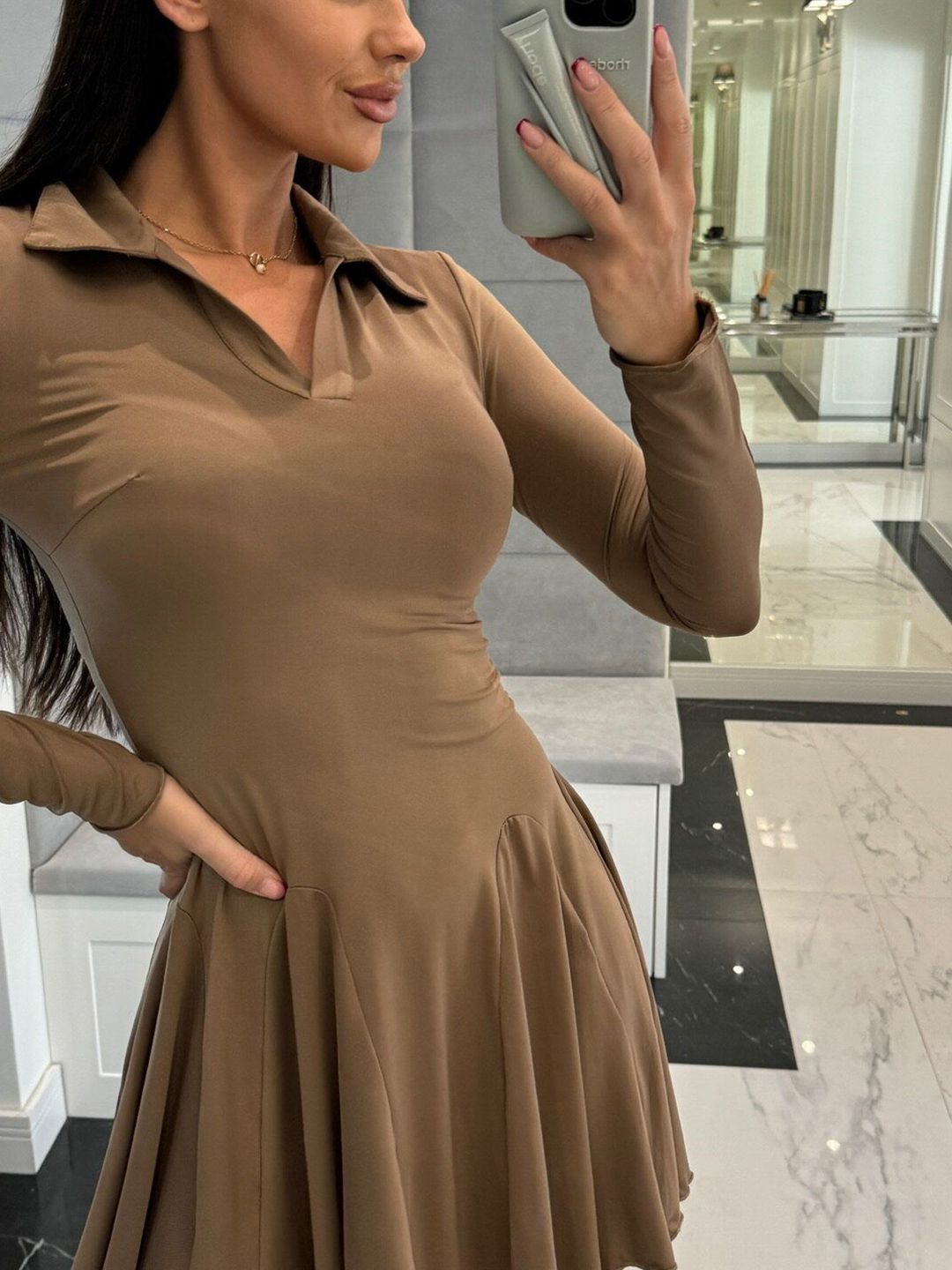 all about you Women Solid Fit & Flare Dress