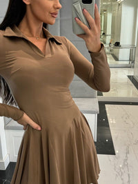 all about you Women Solid Fit & Flare Dress