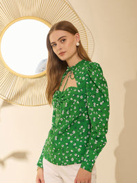 Berrylush Women Floral Printed Round Neck Top