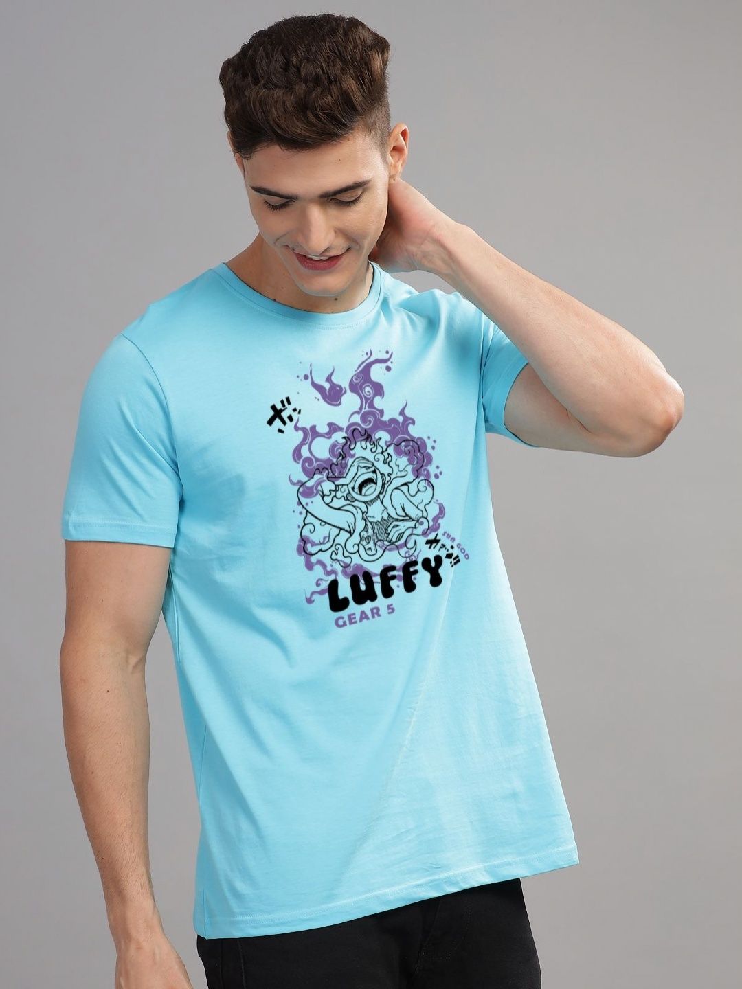 ADRO Men Typography Printed Applique T-shirt