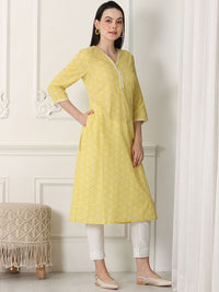 W Women Floral Flared Sleeves Kurta