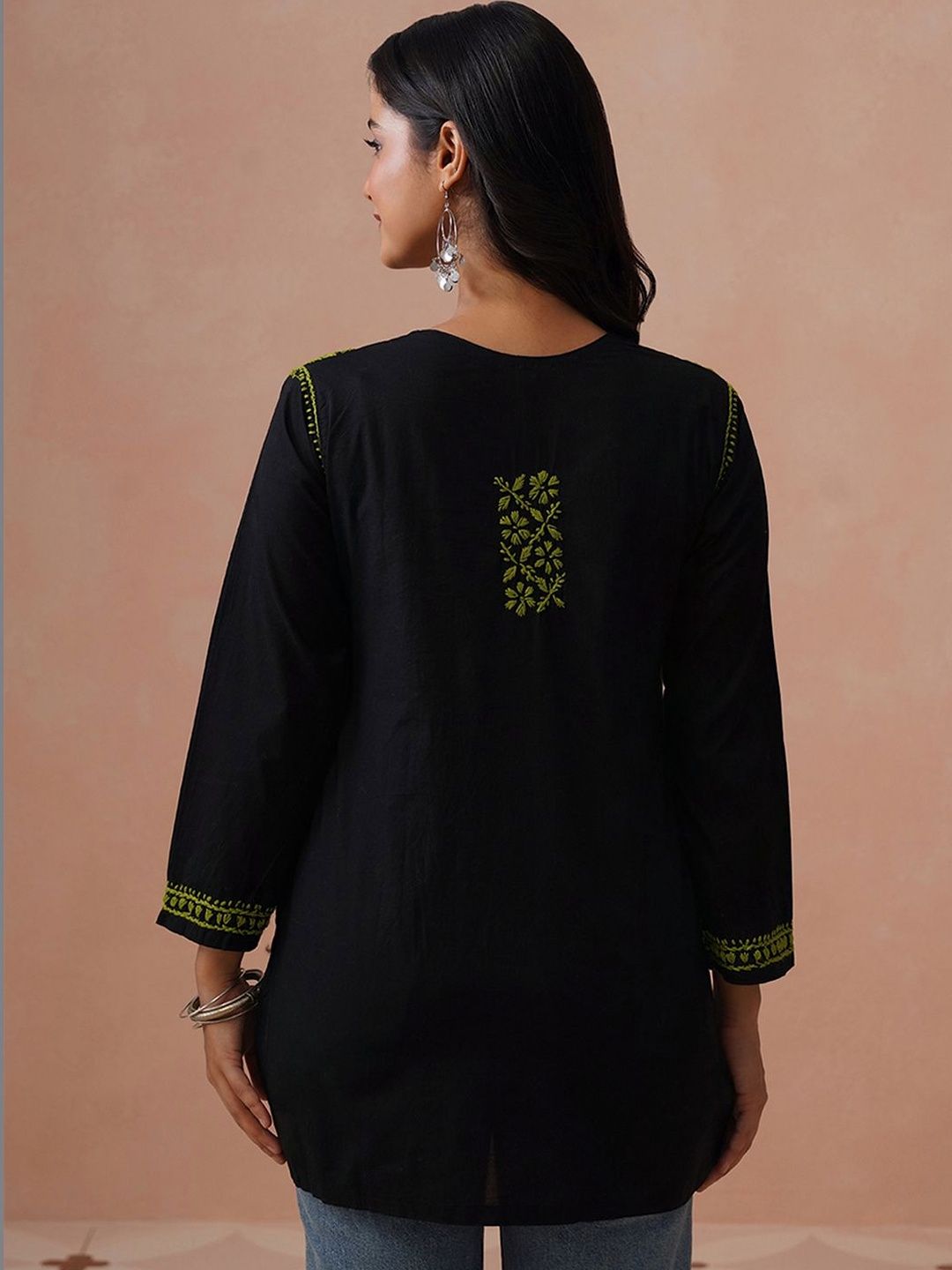 House of Chikankari Women Ethnic Motifs Embroidered Thread Work Kurta