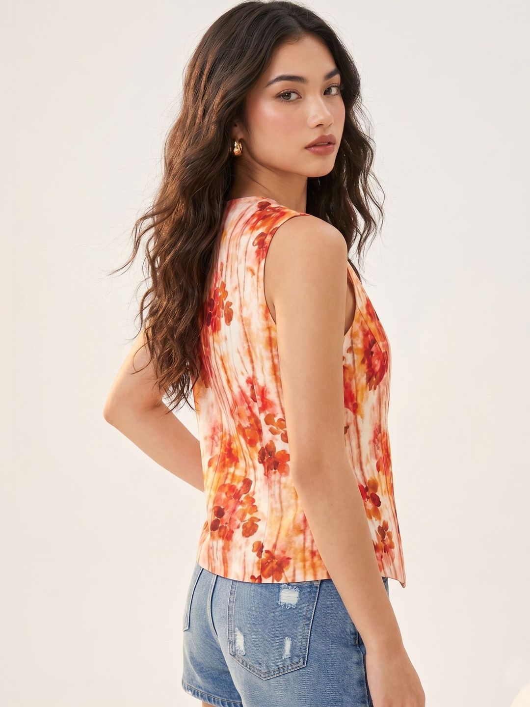 Mamicha Floral Print Top