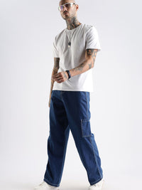 Eszett Men Mid-Rise Baggy Cargos