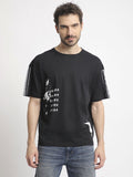 Bene Kleed Men Graphic Printed Round Neck Cotton Oversized T-shirt