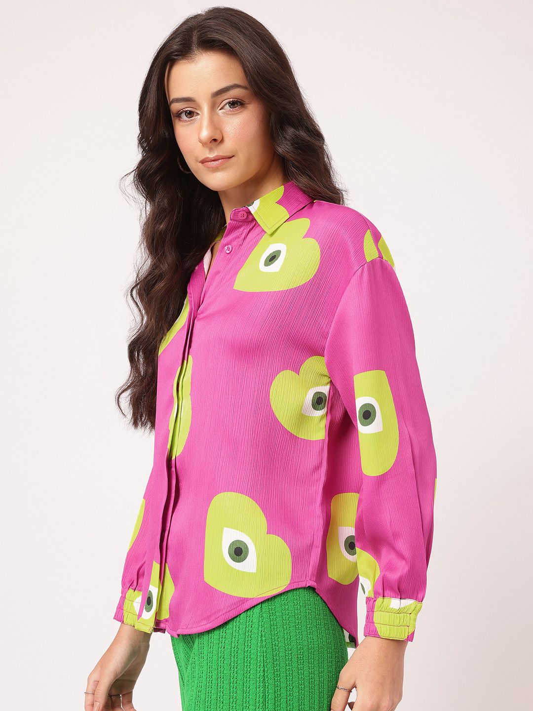 DressBerry Whimsical Glam Printed Shirt