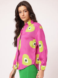 DressBerry Whimsical Glam Printed Shirt