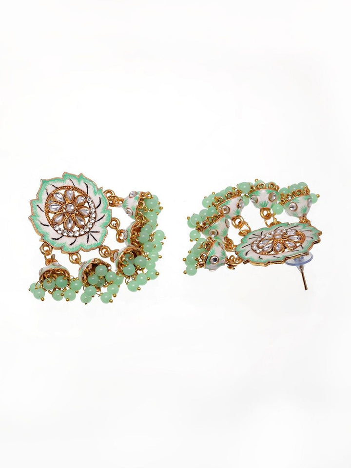 Anouk Gold-Plated Cubic Zirconia Contemporary Drop Earrings