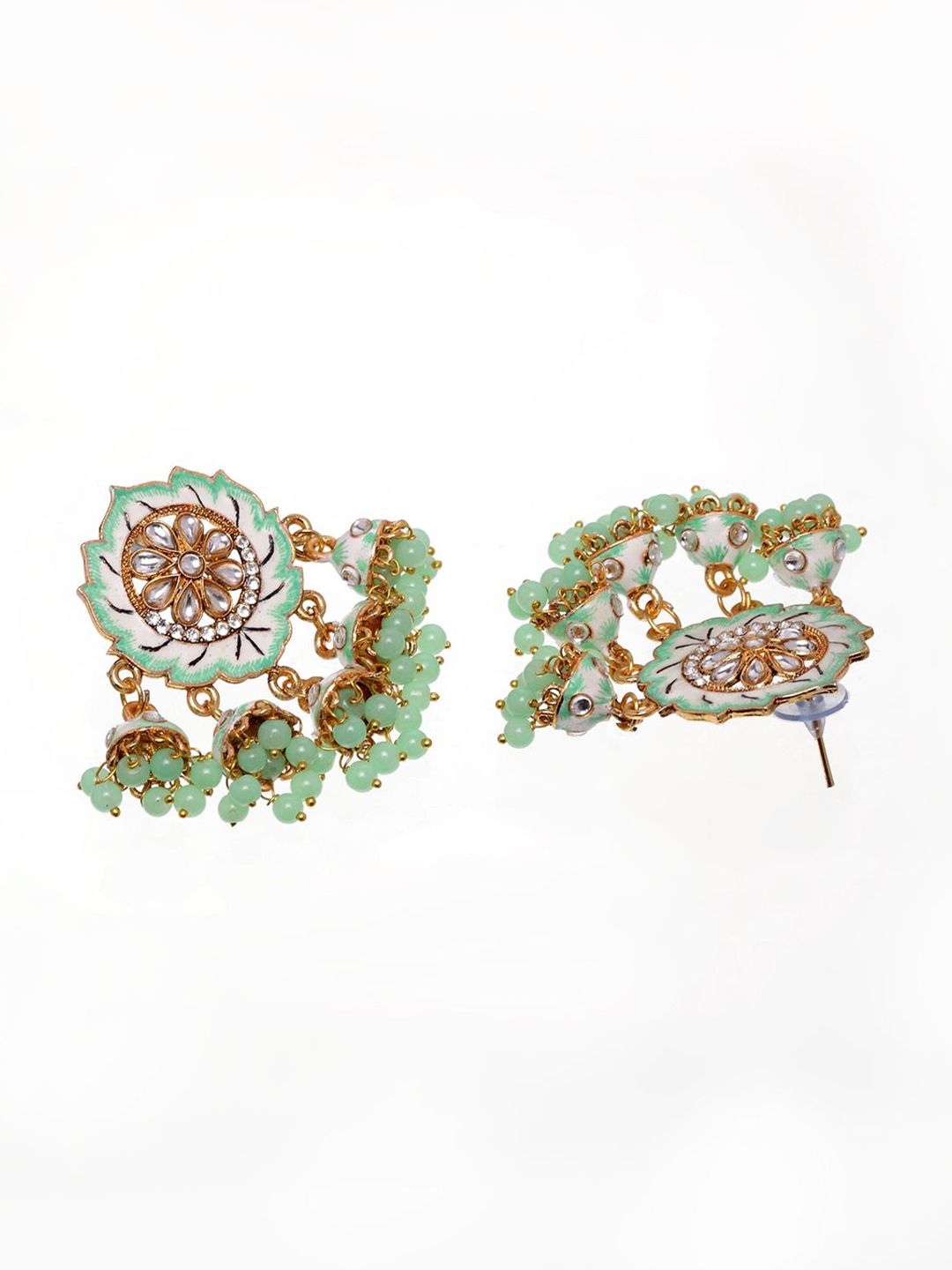Anouk Gold-Plated Cubic Zirconia Contemporary Drop Earrings