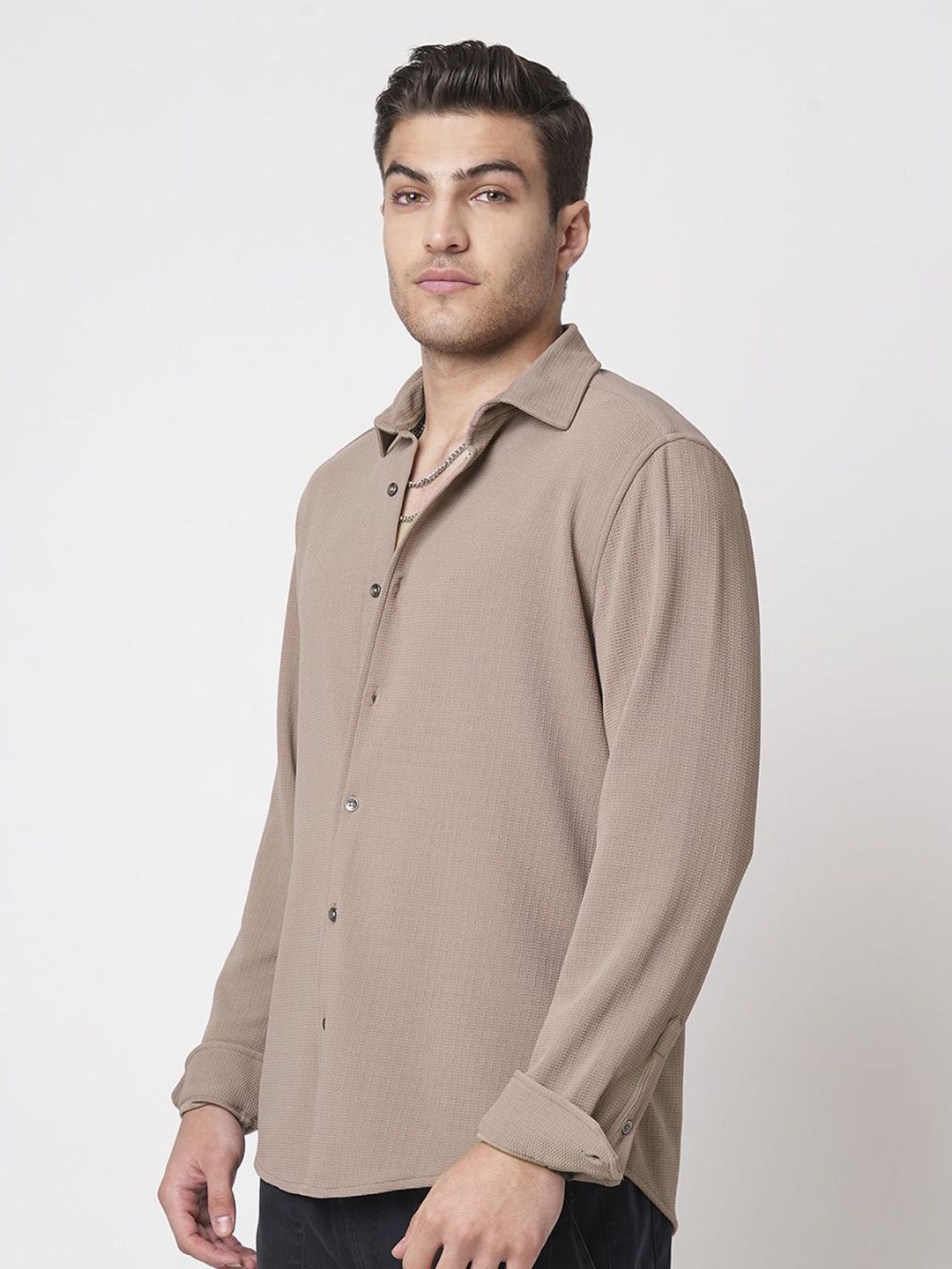 VASTRADO Men Classic Slim Fit Opaque Casual Shirt