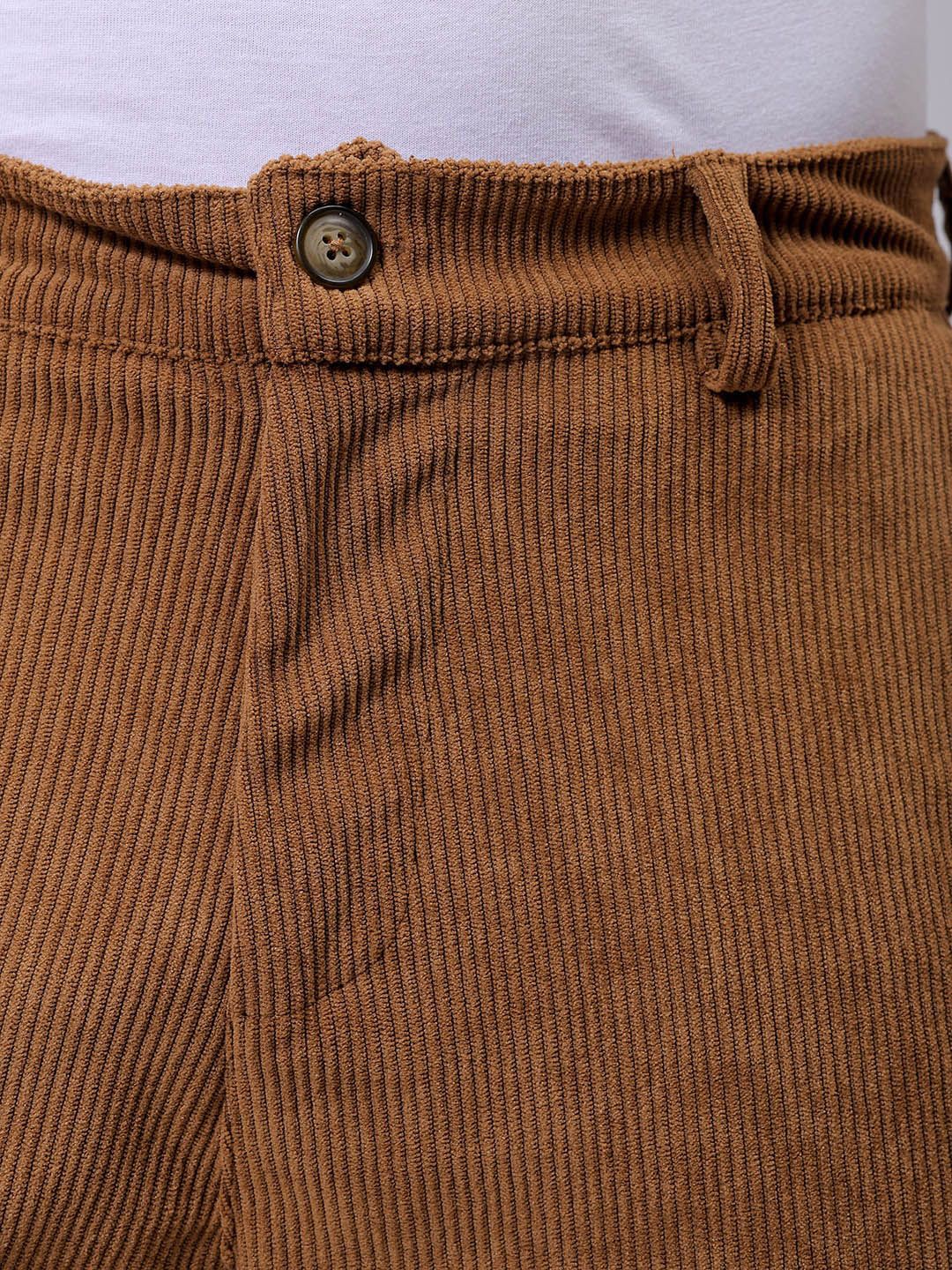 The Indian Garage Co Men Textured Loose Fit Cargos Trousers