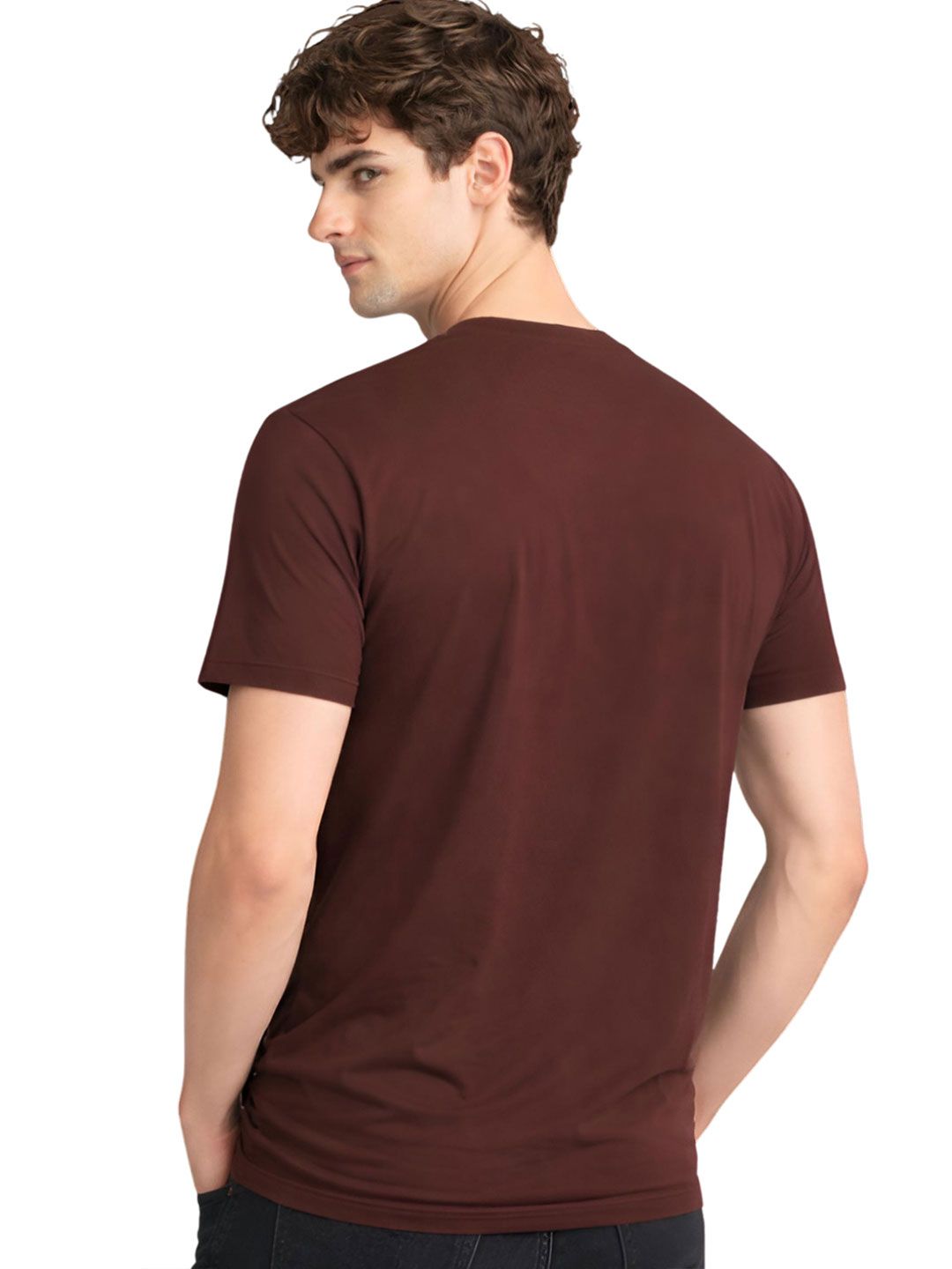 ADRO Typography Printed Round Neck Short Sleeves Regular Fit Pure Cotton T-shirt