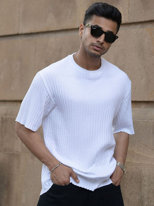 Powerlook Lelaki drop-shirt T-shirt besar