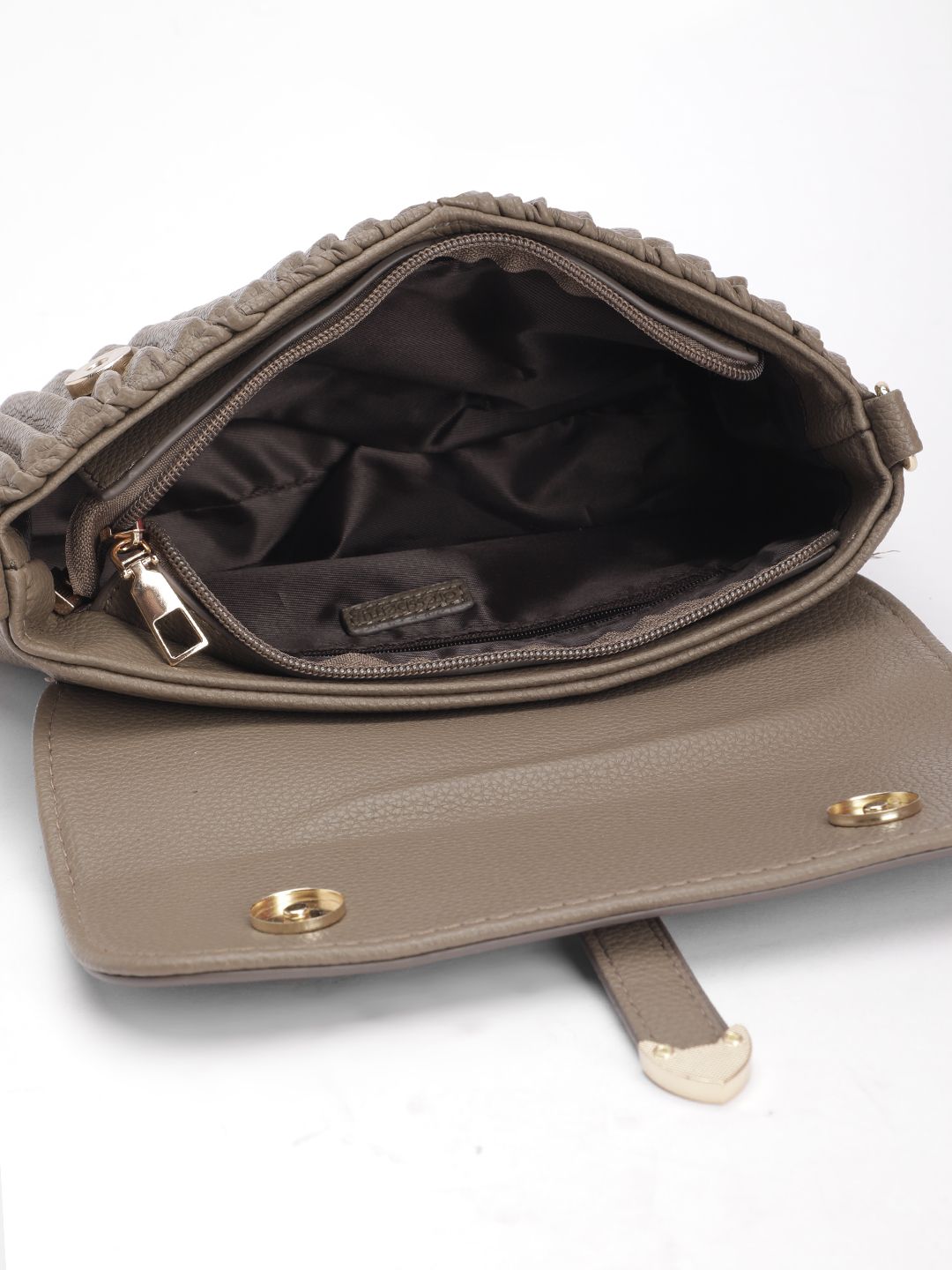 DressBerry Structured Pleated Sling Bag