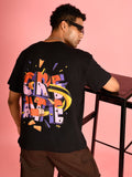 Bene Kleed Men Typography Printed Round Neck Cotton Oversized T-shirt