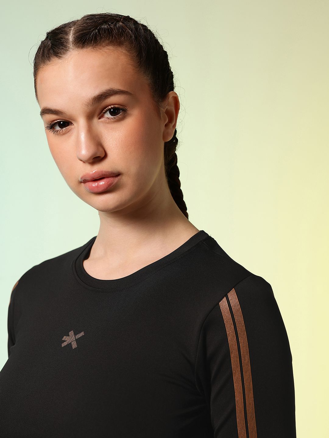 HRX by Hrithik Roshan ACTIVE-GODDESS Slim Fit Rapid Dry Training Crop T-shirt