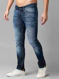 SPYKAR Men Cotton Mildly Distressed Heavy Fade Stretchable Jeans