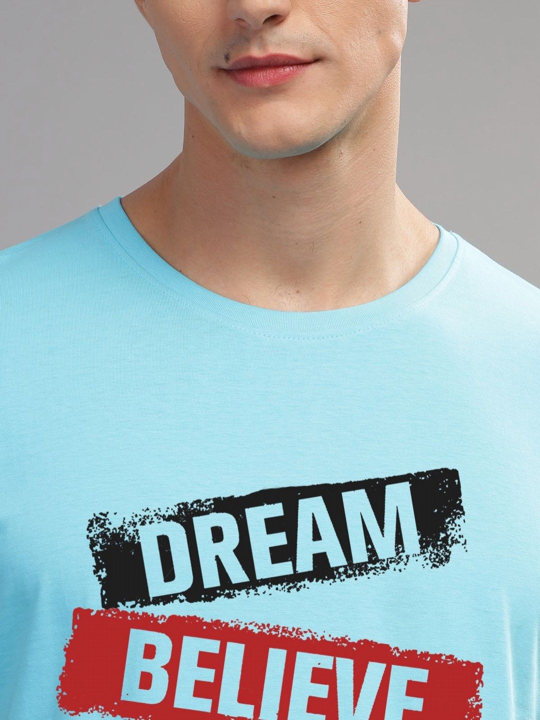 ADRO Men Typography Printed Applique T-shirt