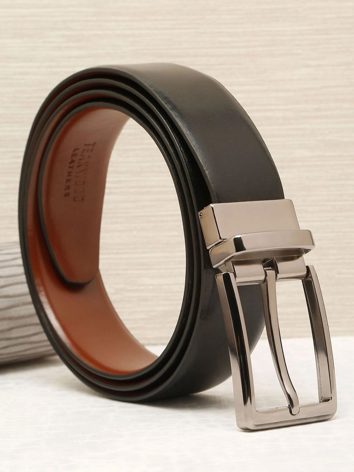 Teakwood Leathers Men Leather Reversible Formal Belt