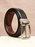 Teakwood Leathers Men Textured Leather Reversible Belt