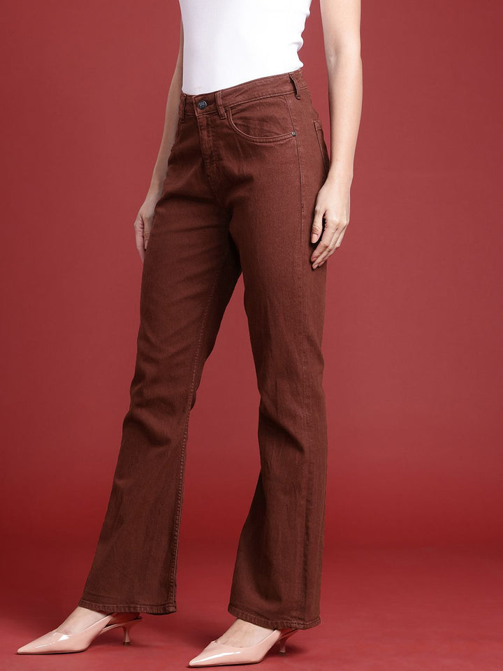 all about you Women Slim Bootcut High-Rise Stretchable Jeans