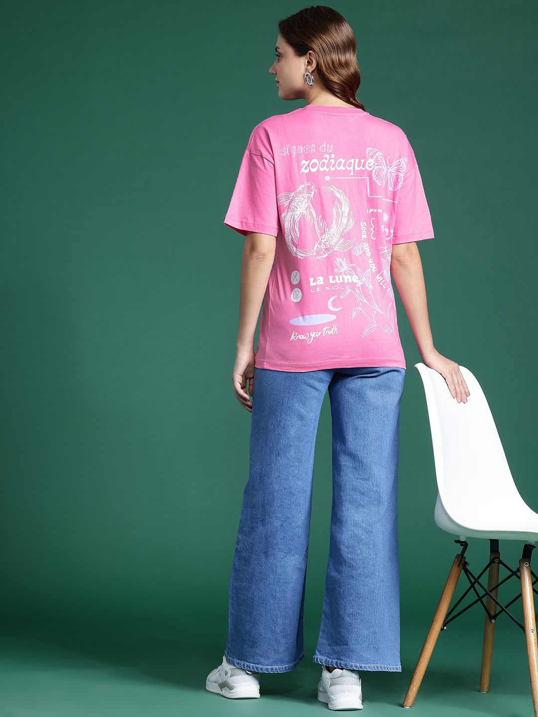 DressBerry Women Printed Pure Cotton T-shirt