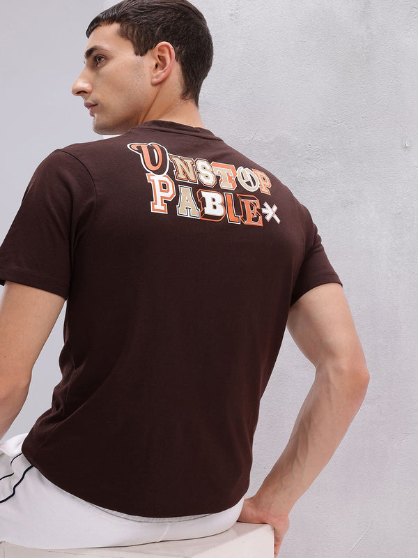 Hrx oleh Hrithik Roshan Typography Print T-Shirt Gaya Hidup Biasa