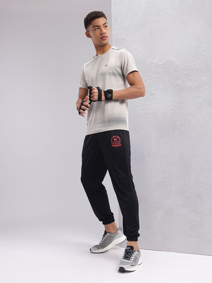 HRX by Hrithik Roshan Men Mid-Rise Typography Print Rapid-Dry Training Joggers