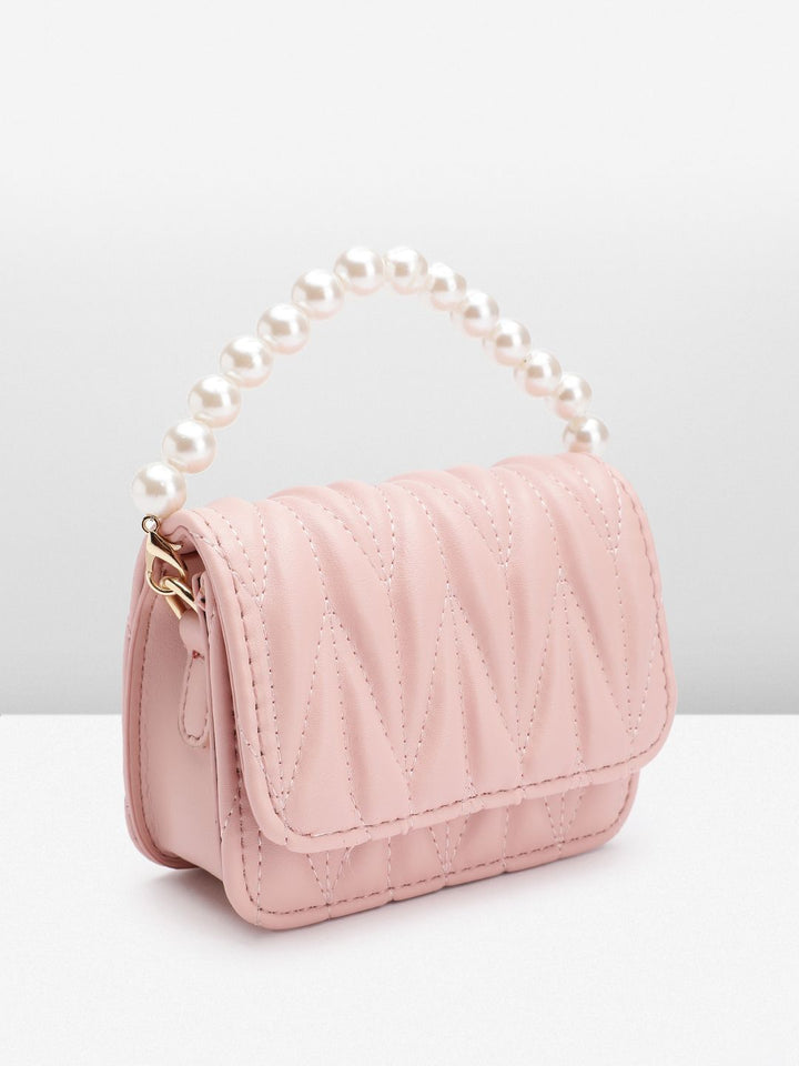 DressBerry Structured Quilted Satchel Bag