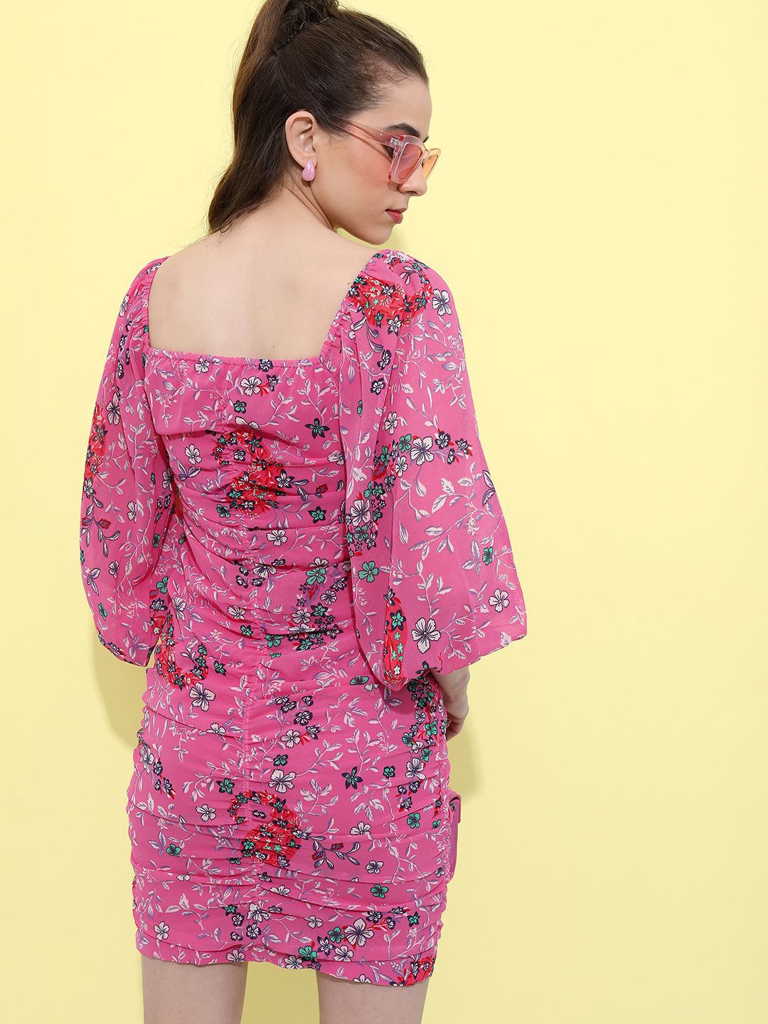 Tokyo Talkies Women Floral Print Fit & Flare Mini Dress