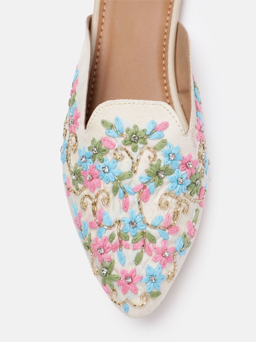 House of Pataudi Embroidered Detailed Mules