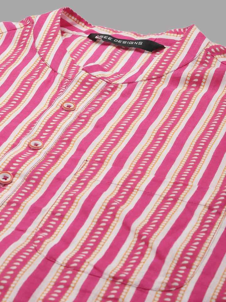 See Designs Men Cotton Striped Kurta