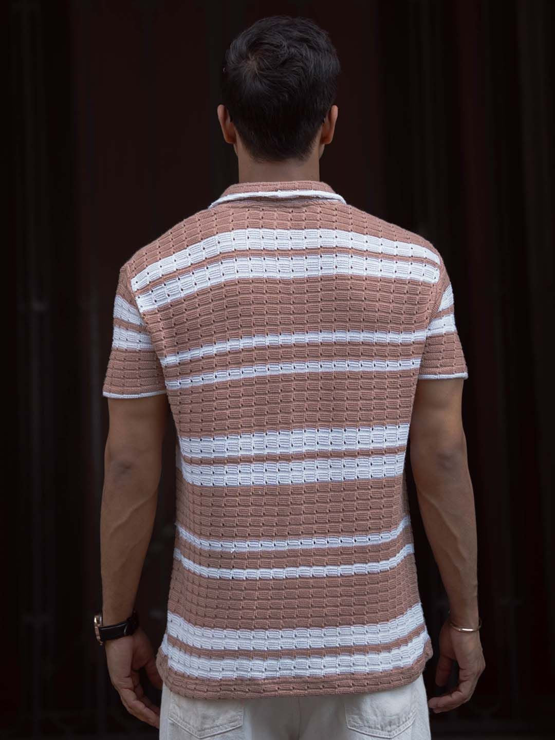 Powerlook Men Striped Spread Collar India Slim Casual Shirt