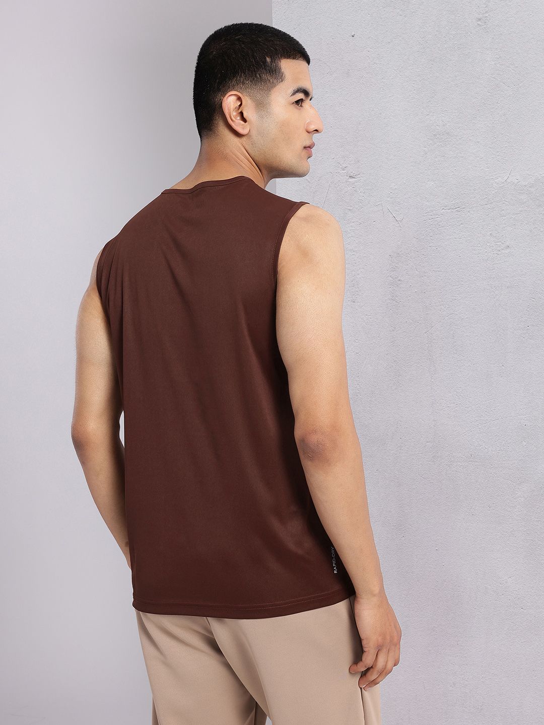 HRX by Hrithik Roshan Sleeveless Typography Printed Rapid-Dry Training T-shirt