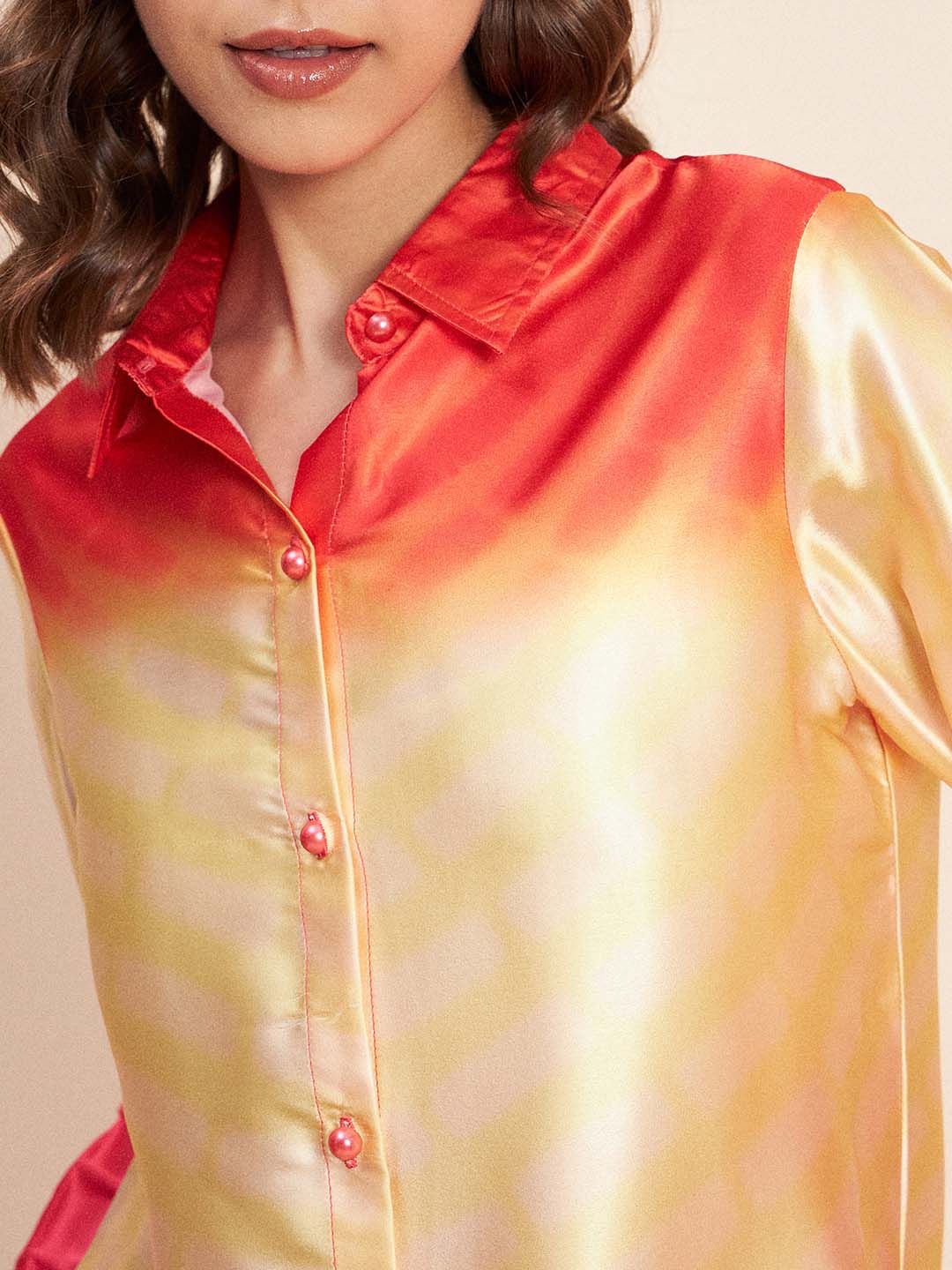 Antheaa Ombre Dyed Shirt & Palazzos