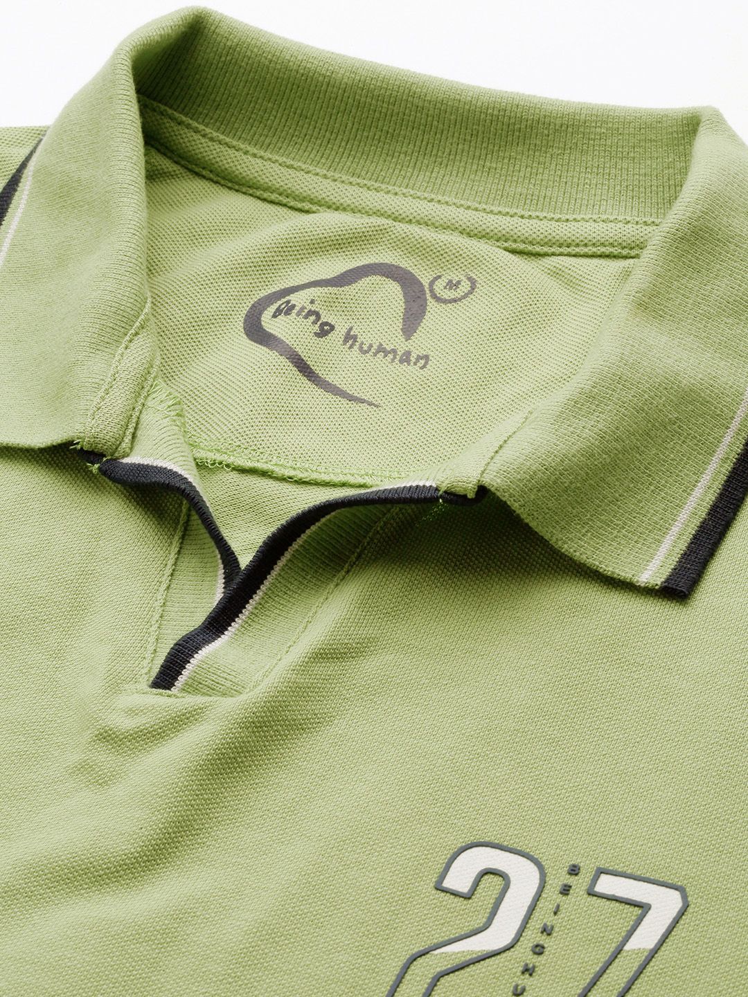 Being Human Polo Collar Pure Cotton T-shirt