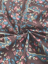 Myntra Elegant Homes Coklat Floral 300 TC Cadar dengan 2 Sarung Bantal