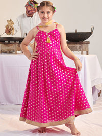 pspeaches Girls Ethnic Motifs Regular Kurta with Trousers & Dupatta