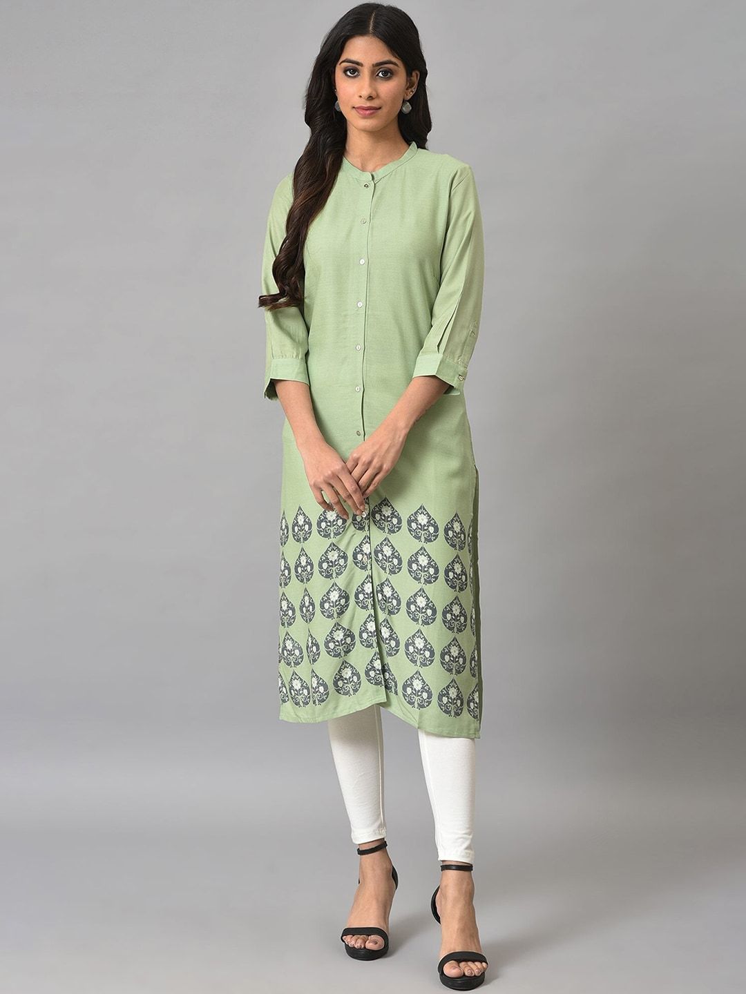 W Women Ethnic Motifs Printed Pastels Kurta