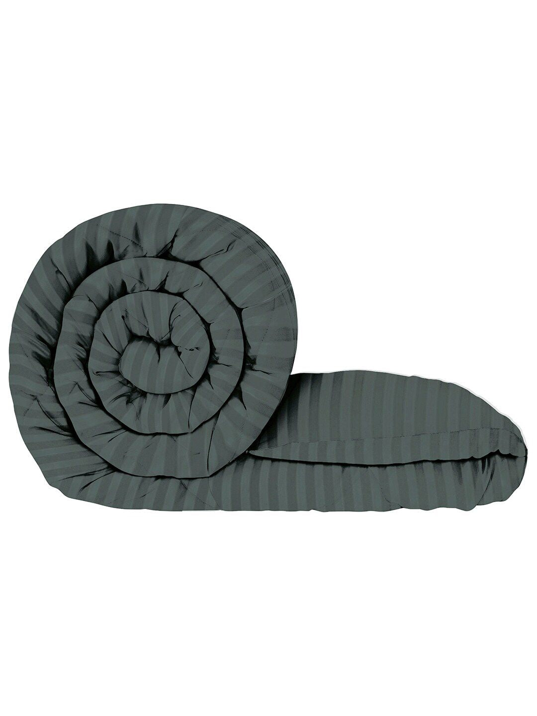 Story@home Charcoal Grey Striped 180 GSM Ac Room Reversible Double Bed Comforter
