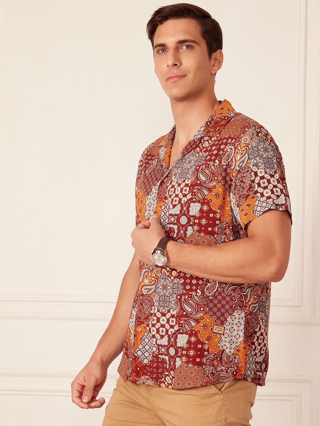 DENNISON Smart Block Printed Casual Shirt