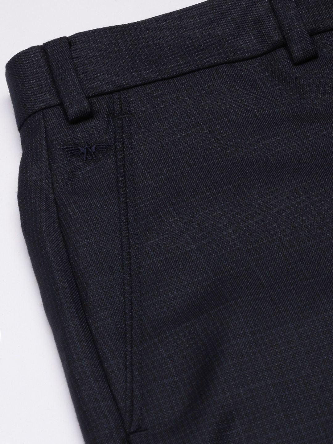 Park Avenue Men Textured Smart Slim Fit Formal Trousers