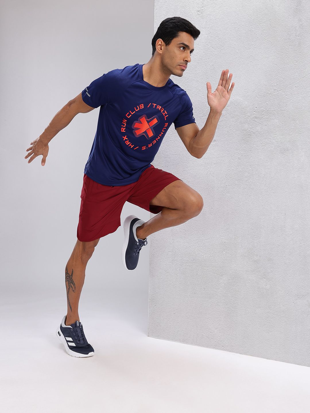 HRX by Hrithik Roshan Brand Logo Print Rapid-Dry Running T-shirt