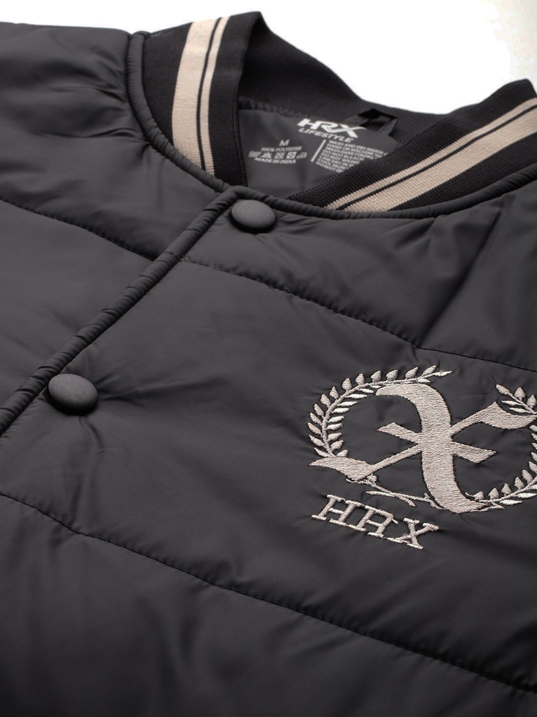 HRX by Hrithik Roshan Brand Logo Print Longline Padded Jacket